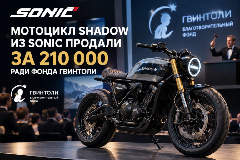 Мотоцикл Shadow из Sonic продали за £210 000 ради фонда Гвинтоли